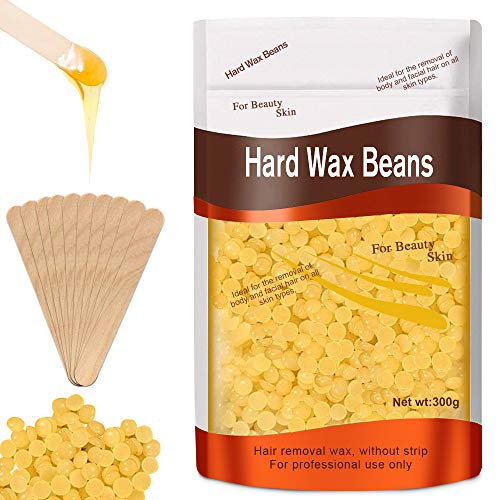 Perle de Cire Epilation, ifanze 300g Cire Epilation, Cire Epilation Perle, Cire pour l'épilation/Cire pour le Corps aves 20 Pièces Spatules Applicateur de Cire