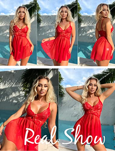 Avidlove-Women-Lingerie-Babydoll-Lace-Nightgown-Mesh-Chemise-Boudoir-Nighty-Teddy-Lingerie Avidlove-Women-Lingerie-Babydoll-Lace-Nightgown-Mesh-Chemise-Boudoir-Nighty-Teddy-Lingerie