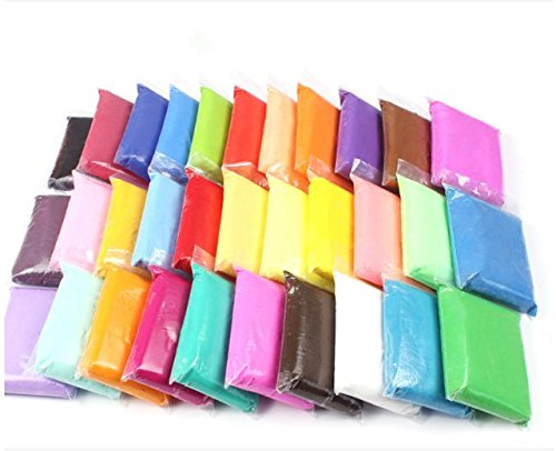 Szsrcywd 36 PCS Colorful Kids Modeling Soft Clay Air Dry Clay Studio Toy 36 Bright Color No-Toxic Modeling Clay Creative DIY Crafts