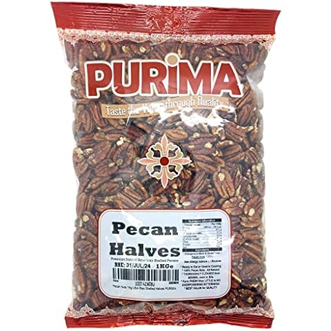Pecan Nuts 1Kg Fresh Extra Light Natural Whole Large Pecans Premium Californian Raw Pecan Nut Halves USA PURIMA Cover