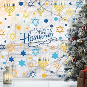 Whaline9sheethanukkahwindowclingsmenorahstarwindowdecalschanukahstaticwindowstickersdecorforhomeschoolpartysupplies78x118inch Urban Country Home Decor Whaline 9 sheet hanukkah window clings menorah star window decals chanukah static window stickers decor for home school party supplies 78 x 118 inch urban country home decor