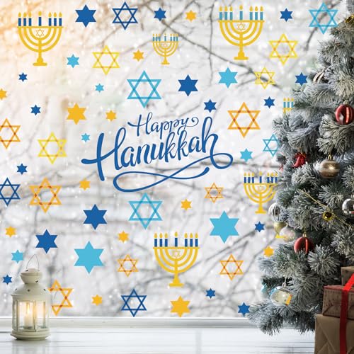 Whaline9sheethanukkahwindowclingsmenorahstarwindowdecalschanukahstaticwindowstickersdecorforhomeschoolpartysupplies78x118inch Urban Country Home Decor Whaline 9 sheet hanukkah window clings menorah star window decals chanukah static window stickers decor for home school party supplies 78 x 118 inch urban country home decor