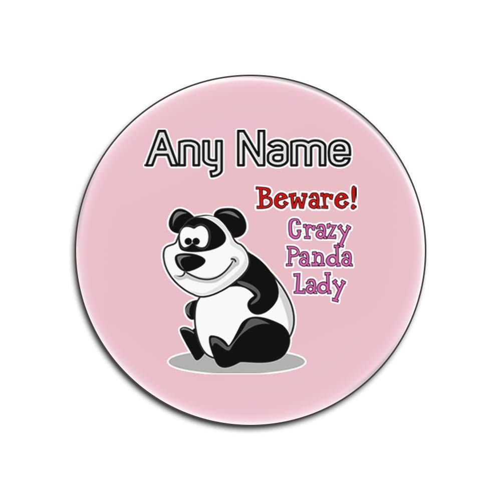 Dessous-de-verre Crazy Panda Lady personnalisable : le cadeau rose et brillant idéal