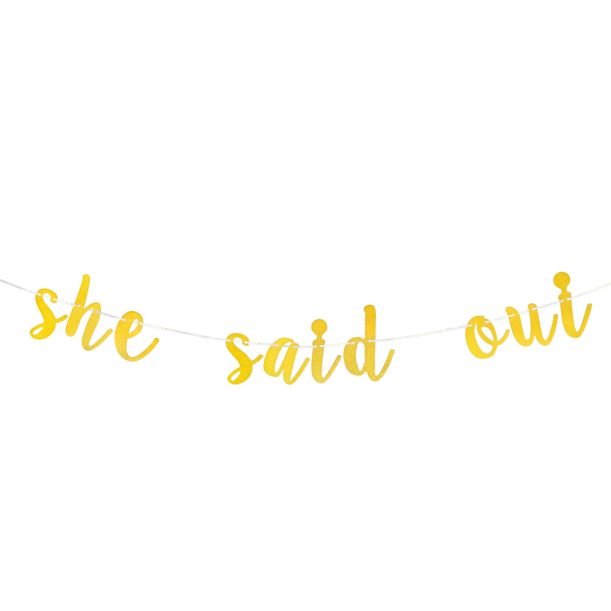 She Said Oui Banner Paris Themed Bachelorette Party Decorations Bride to be Banner she Said yes Banner, Engagement/Bridal Shower/Wedding Decorations