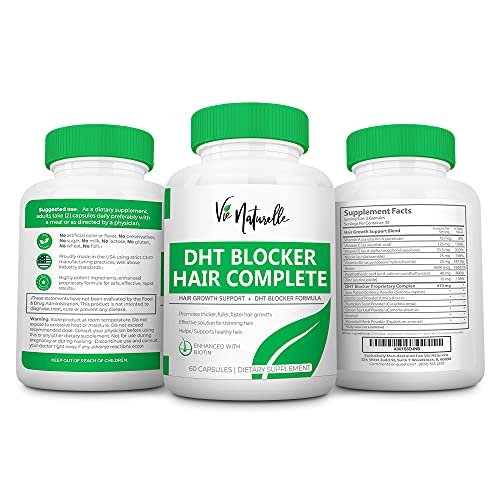 image for Vie Naturelle DHT Blocker Supplement & Hair Supplement - Hair Growth V