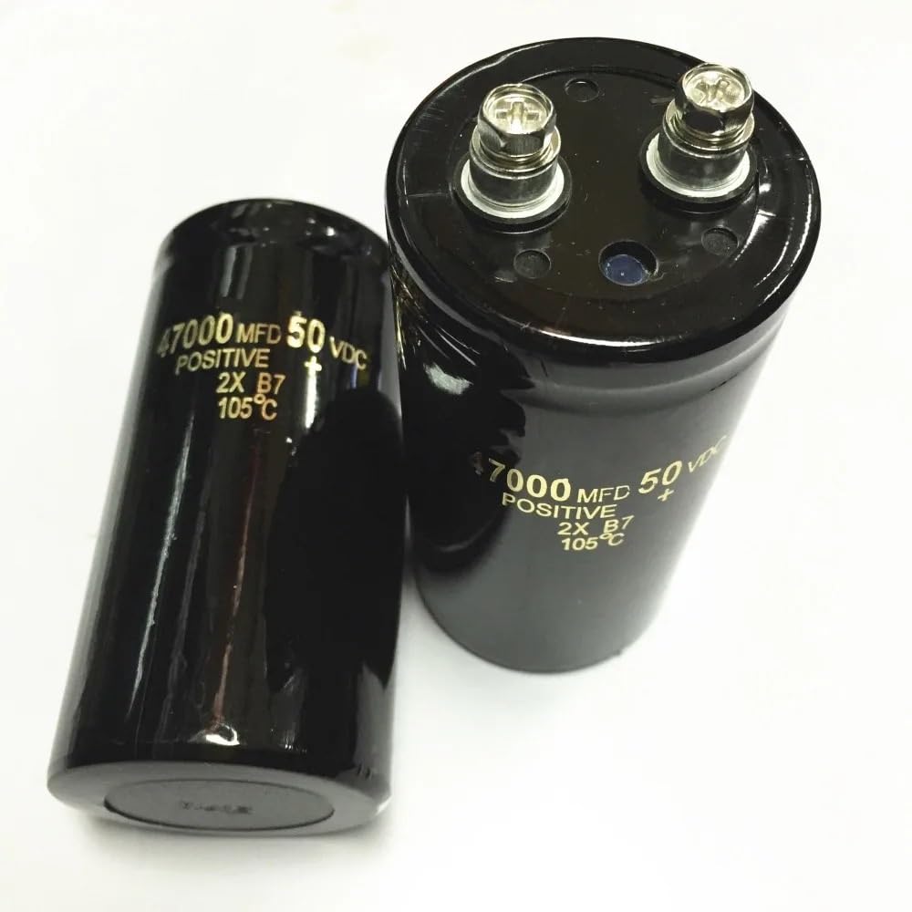 Lot de 2 condensateurs électrolytiques radiaux 50 V 47000 UF x 105 mm