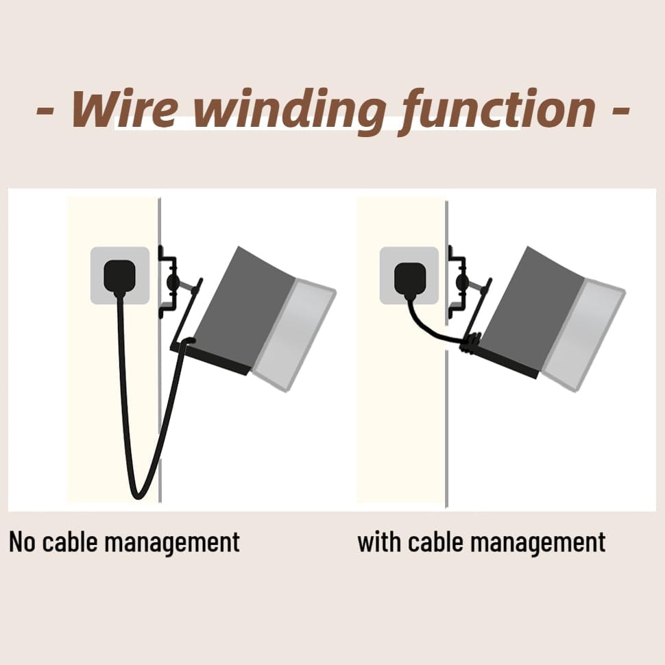 shinar Metal Wall Mount Compatible with Sonos Era 300 Swivels up to 360° / Tilts -70° / +70° Rotation Without Adjusting Screws Max. 12 kg (2-Pack, White) - Image 6