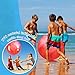 Meooeck 4 Pcs Inflatable Marbleized Big Bouncy Balls Large Rubber Ball Giant Inflatable Ball Inflatable Kickball Giant Beach Balls for Kids and Adult (Fresh Color,27 Inch)