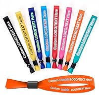AT1nTen Personalized Cloth Wristbands Events 30-5000 Pack, Custom Cloth Wrist Bands Bulk with Text Logo Name, Customizable Colored Wrist Strap Bracelet for Events Party Concert Wedding Awareness Club