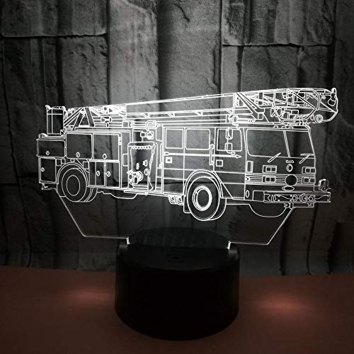 Lámpara ilusión 3D noche cambio color LED USB miniatura 4