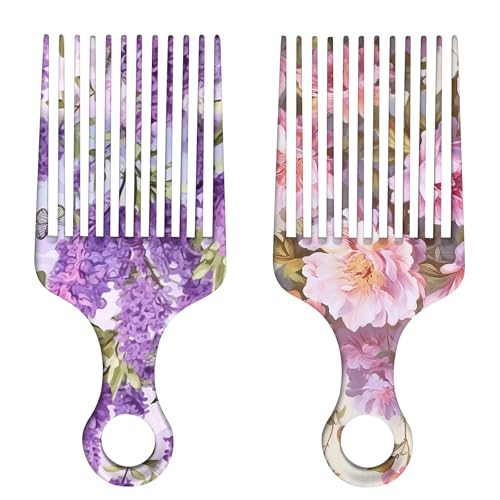 Peines Afro Pick para Cabello Rizado Natural, 2 Piezas miniatura 1
