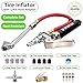 Spurtar 10-120 PSI Heavy Duty Tire Pressure Gauge with Inflator Air Chuck with Pressure Gauge with 4 Way Tool and Valve Cores Air Compressor Attachments Tire Inflator Nozzle for Car Automotive Truck