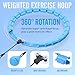 JKSHMYT Weighted Hula Circle Hoops for Adults Weight Loss, Infinity Fitness Hoop Plus Size 47 Inch, 24 Detachable Links, Exercise Hoop Suitable for Women and Beginner