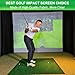 Wiseek Golf Impact Screen,Thicker Golf Simulator Impact Screen with Probe and Snap Hooks,Easy to Install Golf Simulator Screen for Golf Training Indoor/Outdoor with Grommet Holes,7 Sizes for Choice