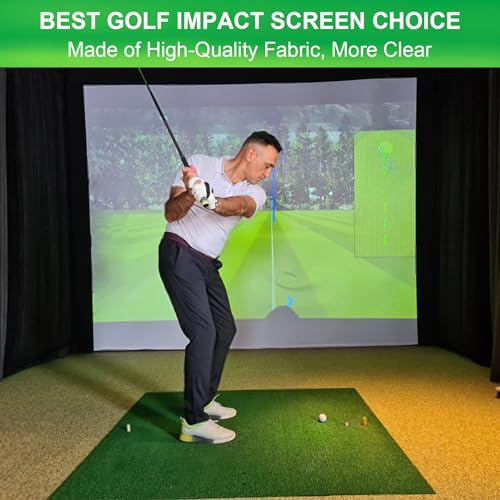 Wiseek Thicker Golf Simulator Impact Screen with Probe and Snap Hooks,Easy to Install Simulator Screen for Golf Training Indoor/Outdoor with Grommet Holes,7 Sizes for Choice by Wiseek - Used condition - Image 7