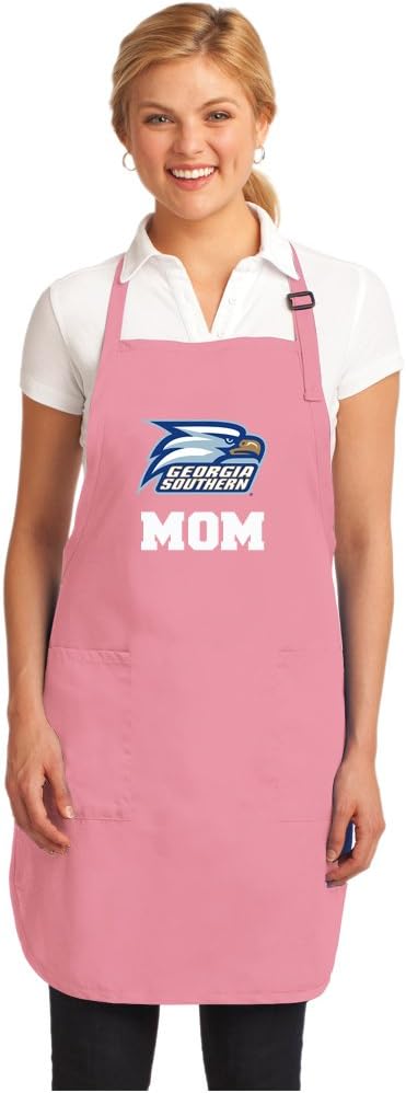 Broad Bay Pink Georgia Southern Mom Apron DELUXE Official GS Eagles Logo Mother Aprons MADE IN THE USA