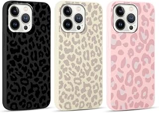 Yoedge 3 Stück Handyhülle für iPhone 13 Pro Hülle 6,1", Leopard Muster Design Frauen Mädchen Aesthetic Handyhülle Dünn Weich Schlanke Silikon TPU Flexible Stoßfest Schutzhülle für iPhone 13 Pro