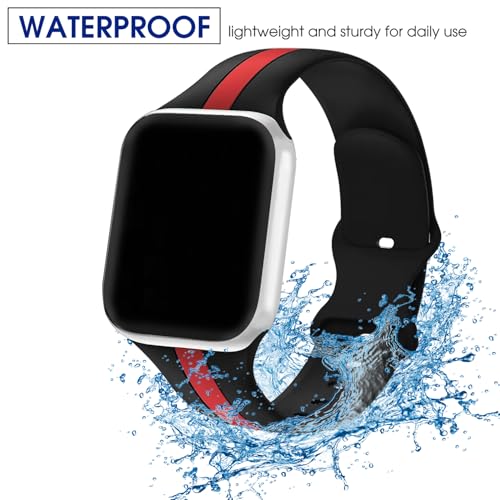 Image of GRIPP Tutone Soft Silicone Watch Strap for 44mm /45mm /46mm /49mm, Watch Series 11 /10 /9 /8 /7 /6 /5 /4, SE 3 /2 /1, Ultra 3 /2 /1, Durable, Flexible, Lightweight, Adjustable (Watch Not Included)