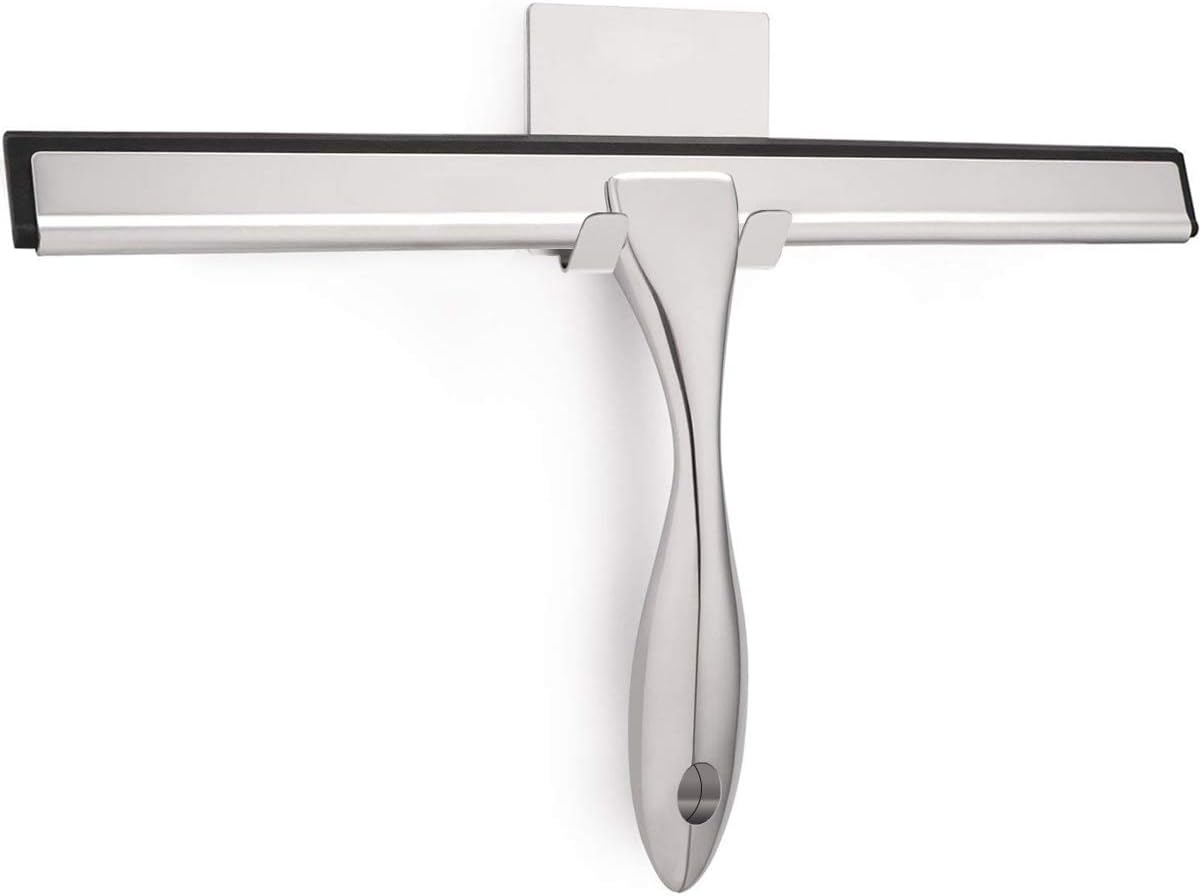 Shower Squeegee for Shower Doors, Bathroom, Mirrors, Tiles and Car Windows (Grey, 14 inch)