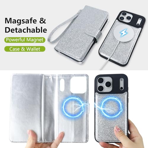 Varikke Wallet Case for iPhone 17 Pro Compatible with Magsafe, Silver by Varikke - Used condition - Image 4