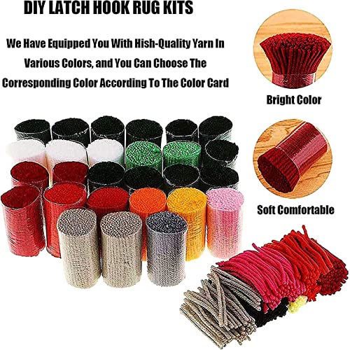 Izzya New Latch Hook Kit Rug, Diy Sailboat Pattern Printed Sewing Kit, Classic Needlework Craft Shaggy Rug Cute Tapestry Decoration #TOP6