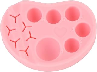 Paleta para lifting de pestañas, 6 ranuras profundas Paleta de silicona robusta lavable para lifting de pestañas 65 x 45 x 15mm Paleta de silicona para lifting de pestañas (Rosado)