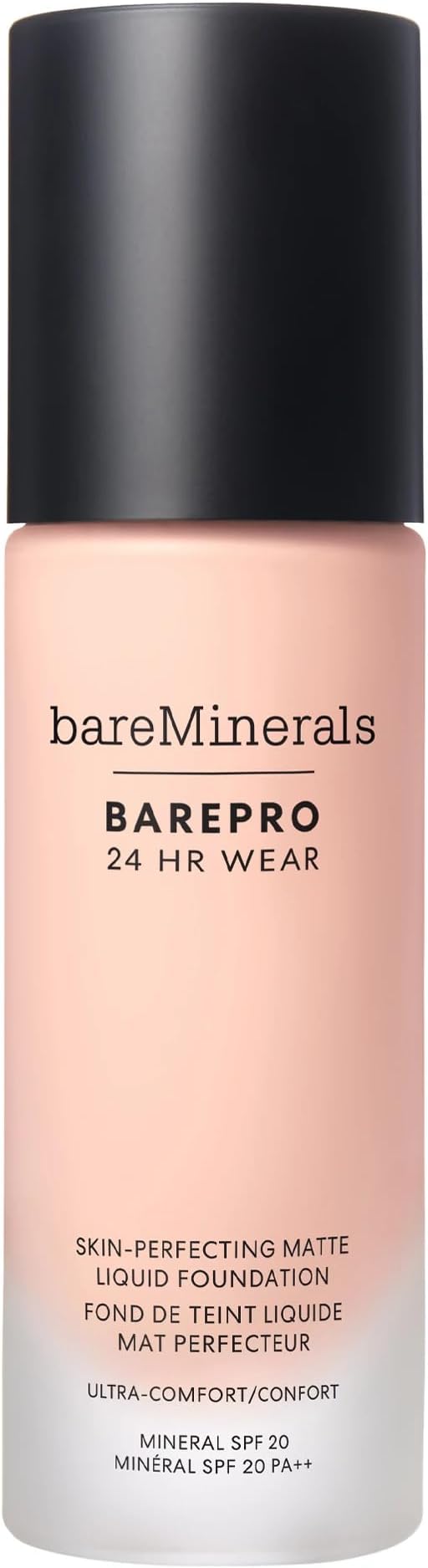 Barepro Performance Wear Liquid Foundation SPF 20, Breathable Makeup for Face, Full Coverage, 24HR Wear, Natural Matte Finish, Vegan