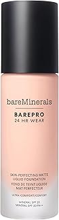 bareMinerals Barepro Performance Wear Liquid Foundation SPF 20, Breathable Makeup for Face, Full Coverage, 24HR Wear, Natural Matte Finish, Vegan