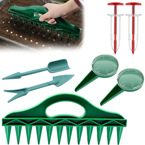7 Pcs Seed Spreader Set, 2025 Upgraded Mini Seed Dispenser,