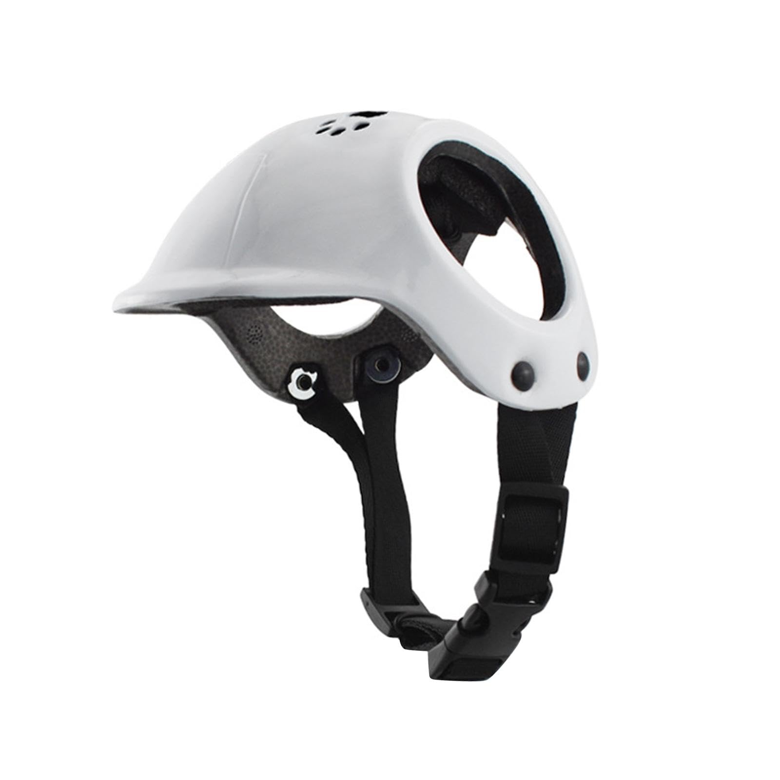 Amagogo Pet Helmet Dog Hard Hat Portable Adjustable Design Pet Dog Cat Helmet Helmet for Chihuahua Yorkshire Terrier Pug, White