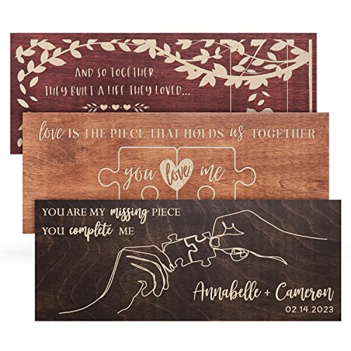 Gifts for Her, Personalized Couple Sign, Custom Established Sign w/Name