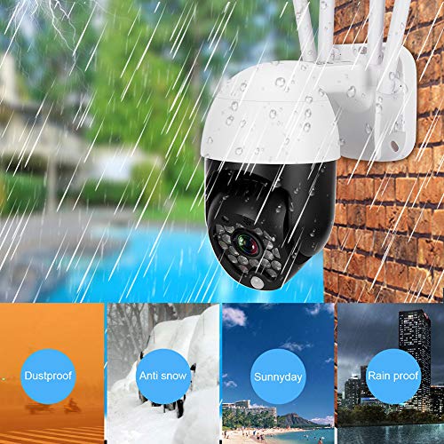 Câmera, alarme, luz de advertência, imagem clara, redução de ruído, câmera WiFi à prova d'água para