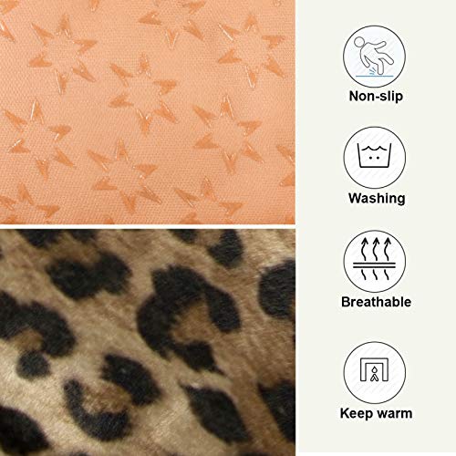 Image of Blueangle Vintage Leopard Print Dog Bed Cat Bed, Rectangle Comfortable Pet Bed, Ultra Soft Calming Dog Bed for Small Medium Large Dogs, 36 inch x 24 inch