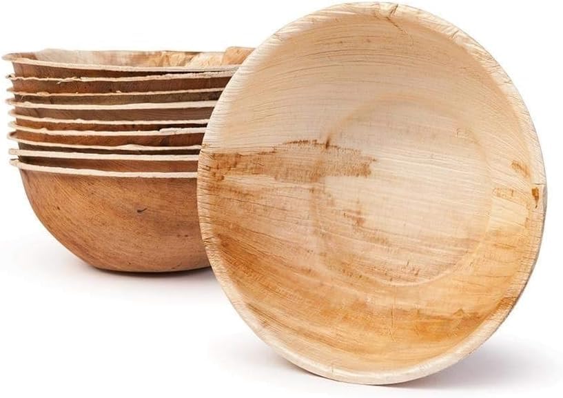 BOX And Tree– 100pcs Bols Jetables 270ml Feuille de Palmier | Vaisselle Biodégradable Compostable Écologique | Idéal Mariage, Buffet, Cocktail,...