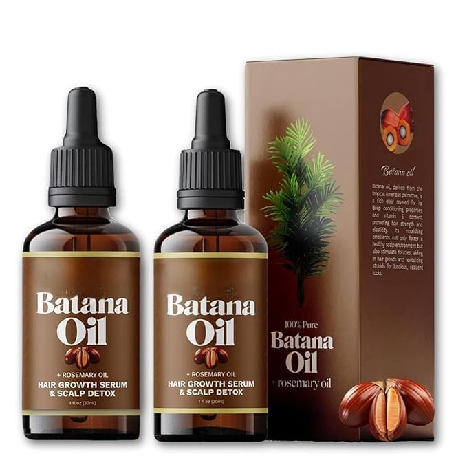 Batana Oil for Hair Growth, 100% Organic, Rosemary Scented, Natural Color, Women's Unisex, 30ml