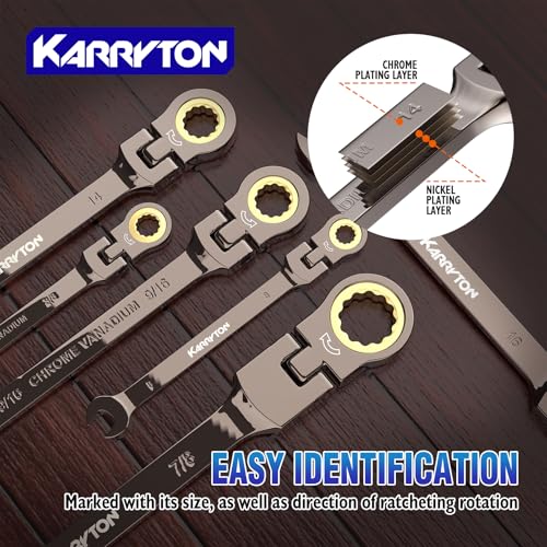 KARRYTON 26-Piece Flex Head Ratcheting Wrench Set