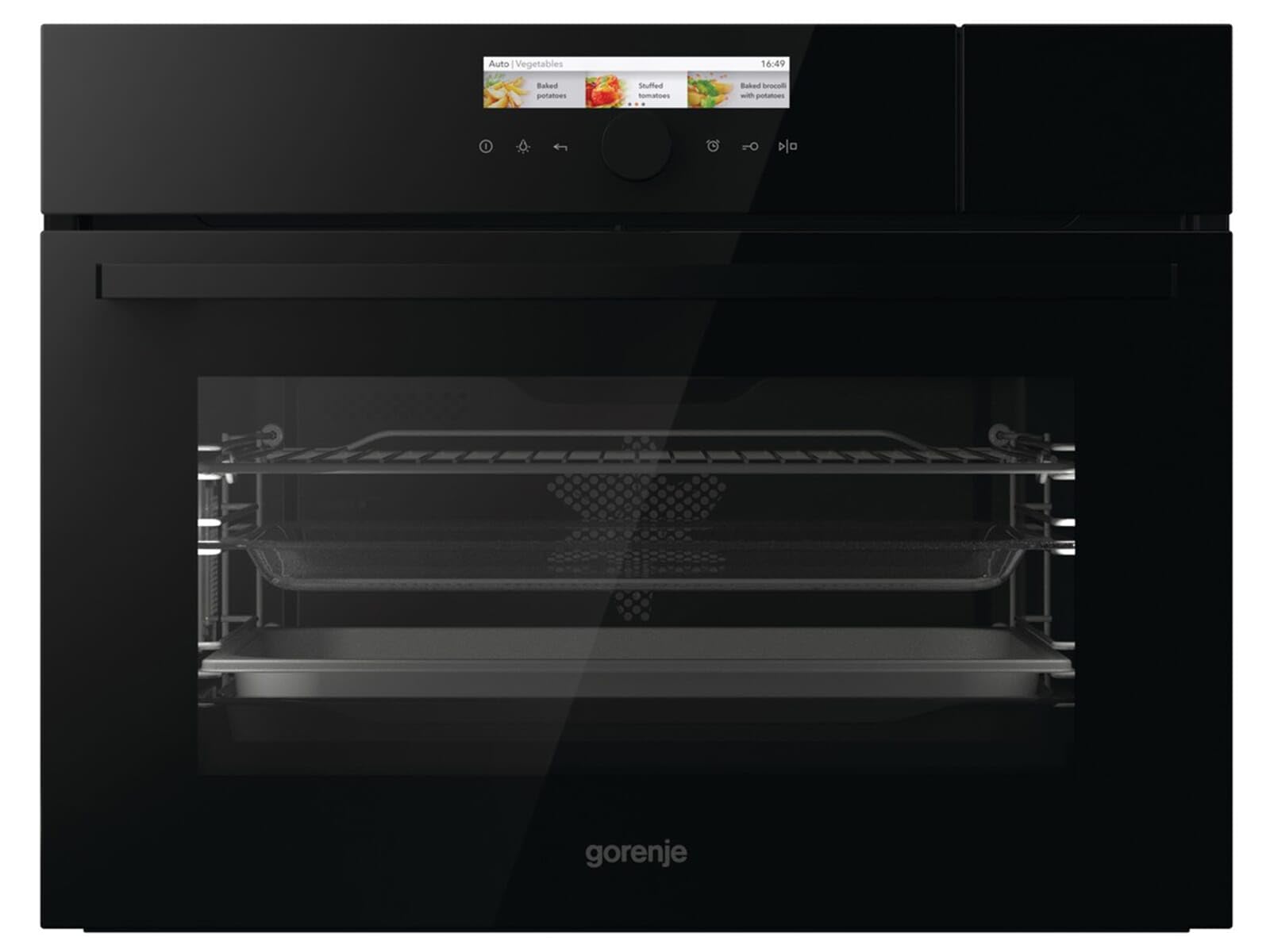 Gorenje Masterline BCMS598S19BG Kompakt-Dampfbackofen mit Mikrowellenfunktion Schwarz
