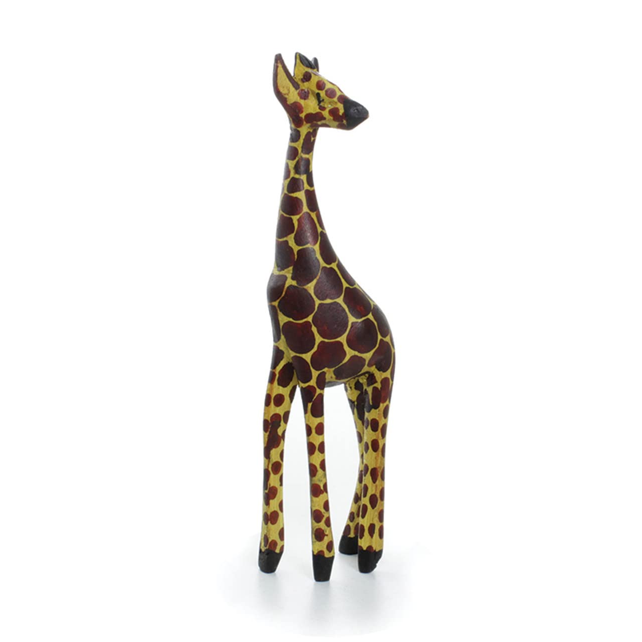 Shophaven African Giraffe Wood Statue, Giraffe Hand Carved Wood Decor, Giraffe Sculpture, Handmade African Art