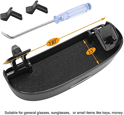 XQauto for 10th Gen Civic Glasses Sunglasses Case Holder Grab Hnadle Storage Box for Honda Civic CR-V XR-V Accord Insight 2020 2019 2018 (Black)
