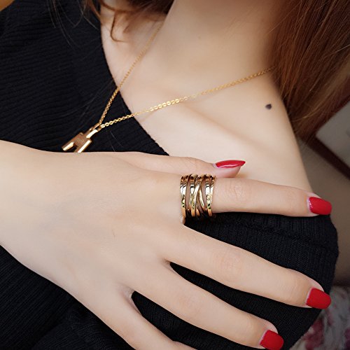 Knot Cross Ring Enhancers for Women Statement Funky Trendy Love Fashion Engagement Ring Stainless Steel Silver Gold Rose Gold Plated Friendship Ring4