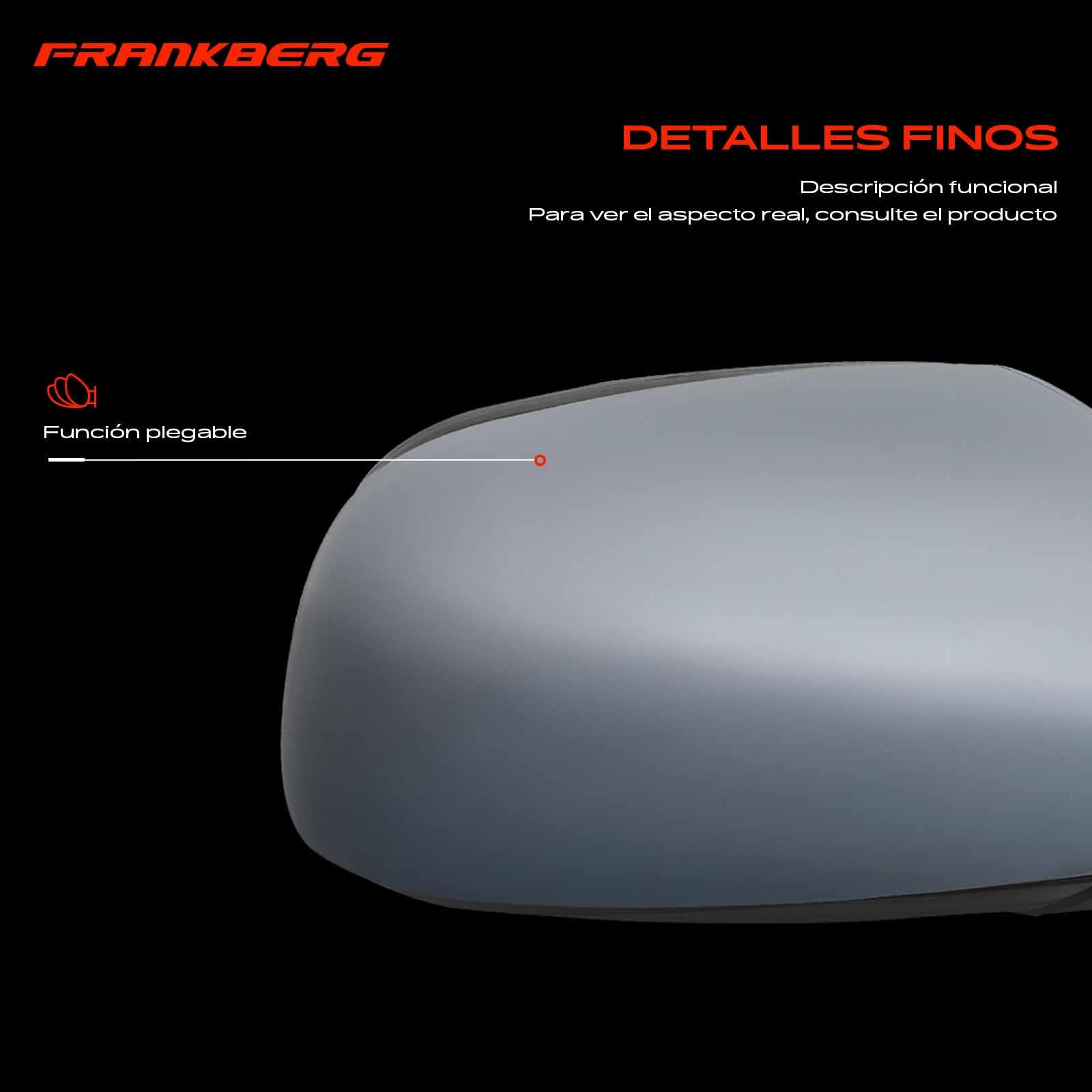 Frankberg Espejo retrovisor exterior eléctrico derecho de 9 Polos.