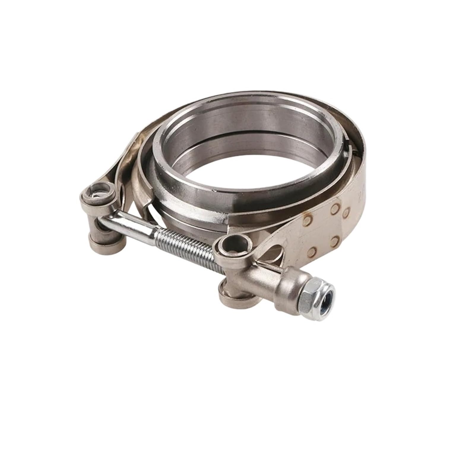 Fascette per tubi flessibili, Flangia Di Scarico Con Morsetto A Fascia V, Acciaio Inossidabile 304 Da 2,5-4 Pollici