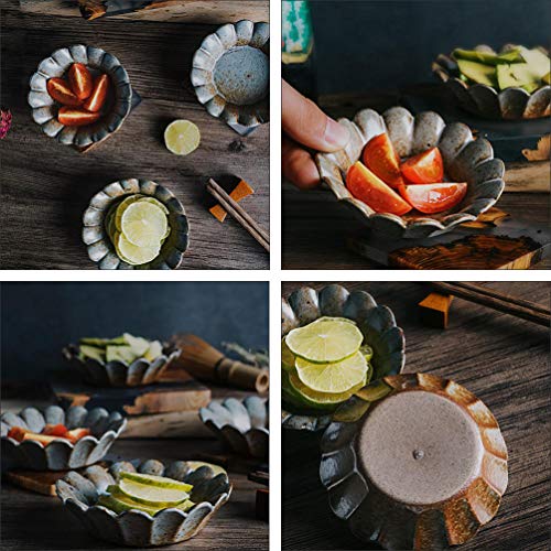 HEMOTON Molho Prato de Cerâmica de Estilo Japonês Do Vintage Tempero Pratos Aperitivo Prato Sobremes