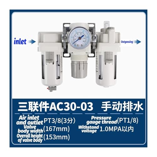 Séparation huile-eau optimale grâce au traitement de source d'air comprimé AC30-03G