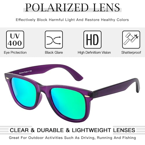 Image of SIPHEW Polarized Sunglasses for Women & Men - UV400 Mirrored Eyewear | Designer Unisex Fashion Sun Glasses w /Medium Fit,Suitable for Any Face Shape,Beach,Everyday Wear