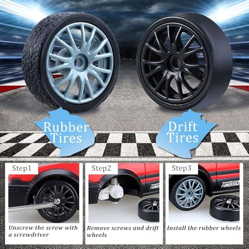 Image of MICROMINI RC Drift Car 2.4GHz Remote Control Car 4WD, RC Drifting Cars Vehicle High Speed Racing RC Drifting Car Toys Gifts for Boys Girls Kids Adults Mini (Light Blue)