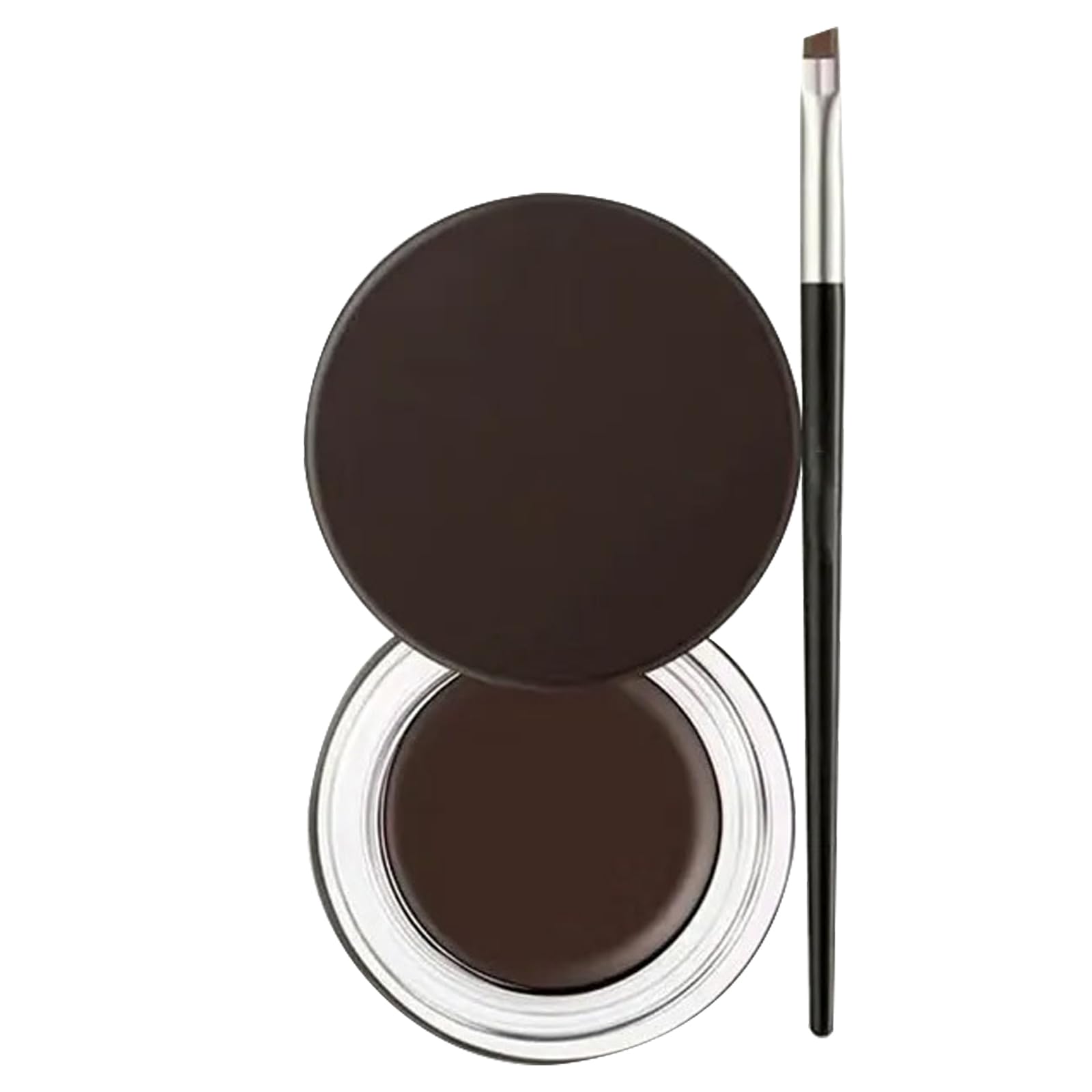 JCUGSBS Eyeliner,Waterproof larga duración Gel Eyeliner, maquillaje de ojos fácil de aplicar y maquillaje fácil de quitar,Con brochas(marrón)