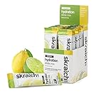 SKRATCH LABS Hydration Packets Hydration Drink Mix, Lemon Lime (20ct) - Electrolyte Powder Developed for Athletes and Sports Performance, Gluten Free, Vegan, Kosher