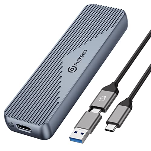 Carcasa externa M.2 NVME SATA PHIXERO para ampliar el espacio de tu portátil en viajes