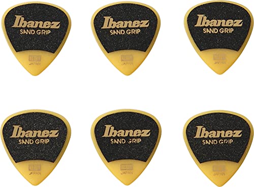 Ibanez PPA16HSG-YE Lot de 6 médiators GRIP WIZARD à grip sable, 1.0mm, Jaune - Les Beatles, Paul McCartney, John Lennon, RIngo Starr, George Harrison Ibanez PPA16HSG-YE Lot de 6 médiators GRIP WIZARD à grip sable, 1.0mm, Jaune – Image 3